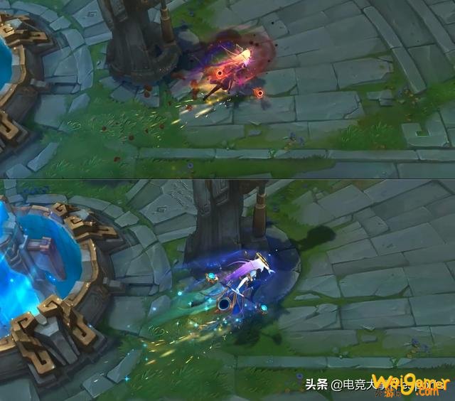 LOL拉克丝斩星、暗星皮肤上手后对比